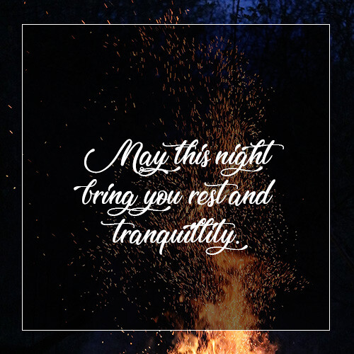Goodnight Message with bonfire